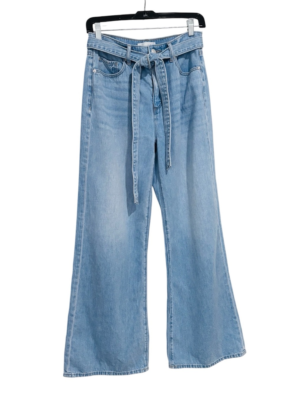 Loft High Rise Tie Belt Palazzo Super Soft Jeans Size 25 (0 ) EUC ( Run Big)